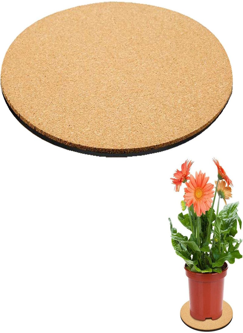 GGOOT - Round Cork Mat | 12in Flower Pot Cork Pad, Waterproof ? Absorbent Plant Saucer - Round Cork Pads for Plants, Flowerpots, Dishes, Glasses, DIY Crafts Supplies - Image 1