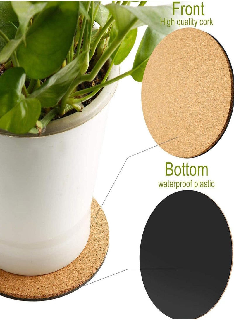 GGOOT - Round Cork Mat | 12in Flower Pot Cork Pad, Waterproof ? Absorbent Plant Saucer - Round Cork Pads for Plants, Flowerpots, Dishes, Glasses, DIY Crafts Supplies - Image 1