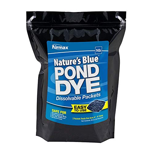 Airmax Pond Dye Packets Nature's Blue Colorant for Large Pond & Lake, Beneficial UV Blocking Color Concentrate, Maintain Clean & Clear Water, Fish & Animal Safe, 16 Soluble Packets - Image 1