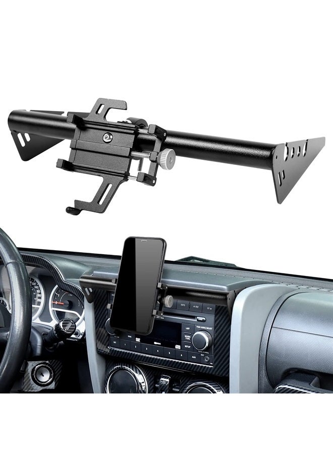 JeCar Rugged Heavy Duty Dash Bar Phone Holder, Dashboard Cell Phone Mount for 2007-2010 Jeep Wrangler JK & Unlimited - Image 1