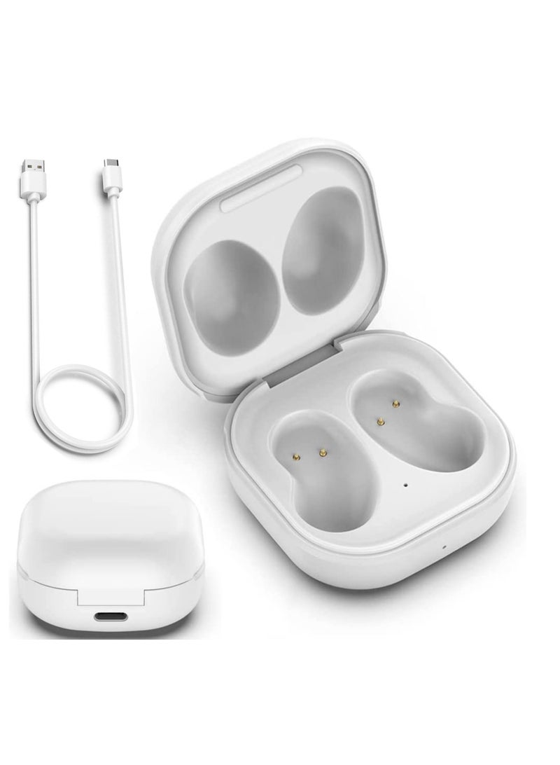 Wired Charging Case for Samsung Galaxy Buds Live, Replacement Charger Dock Station, White Cover for Bluetooth Earbuds - Image 1