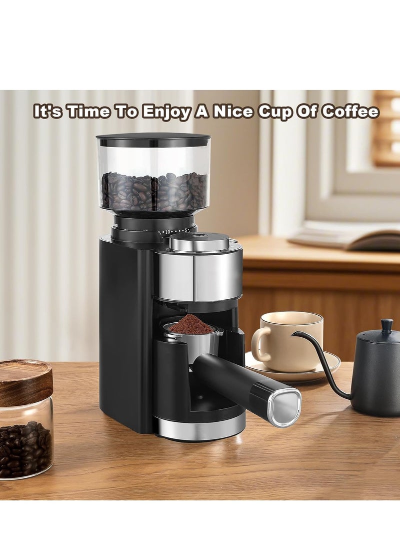 Coffee Grinder,with 25 Grind Settings Coffee Bean Grinder,250g Semi Automatic Coffee Bean Grinder Siphon Type Electric Coffee Grinding Hine for Drip Espresso (Black)