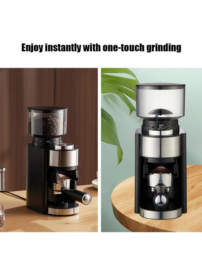 Coffee Grinder,with 25 Grind Settings Coffee Bean Grinder,250g Semi Automatic Coffee Bean Grinder Siphon Type Electric Coffee Grinding Hine for Drip Espresso (Black)
