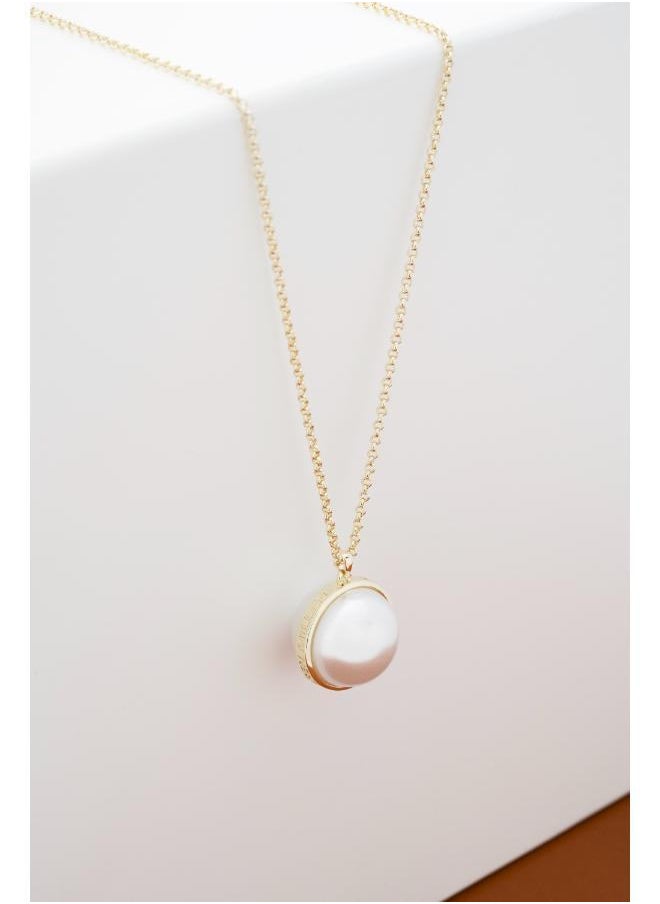 Karen Millen - Large Pearl Ball Pendant Necklace - Image 1