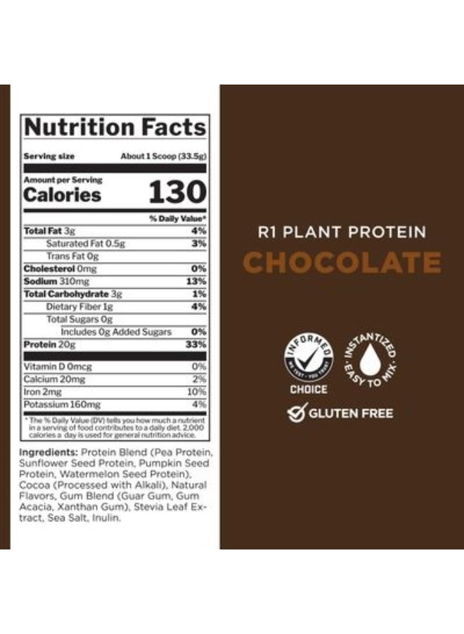 Rule1 Plant Protein Vegan Dark Chocolate 670g | 25g Plant-Based Protein | 20 Servings - Image 5