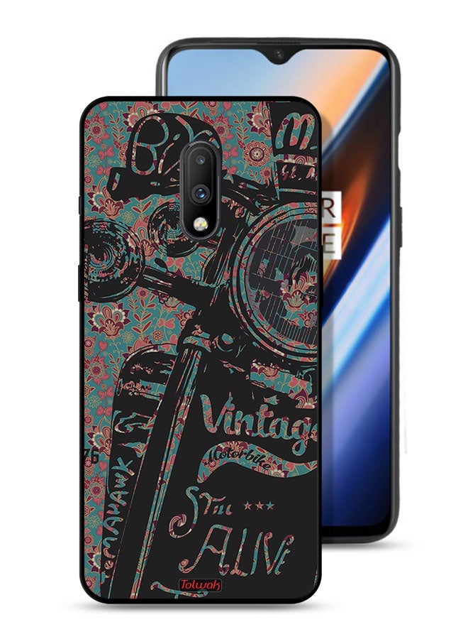 Tolwak OnePlus 7 Protective Case Cover Vintage Motorbike - Image 1