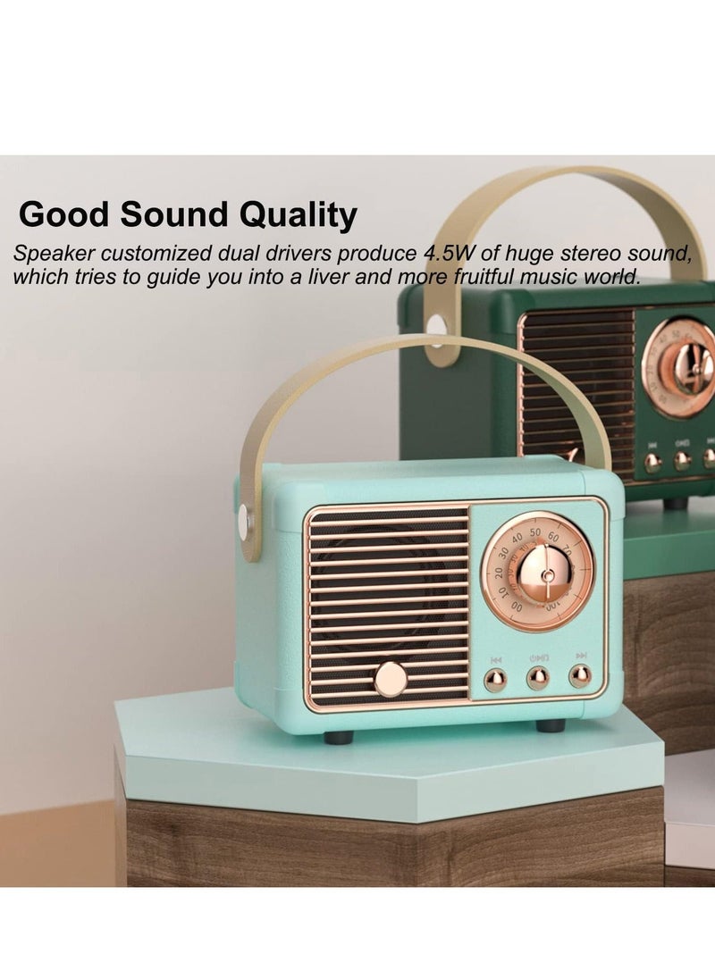 Generic HM-11 Bluetooth Portable Radio, Retro Mini Speaker with Clear Stereo Sound, Rich Bass for iPhone, Android Devices and Tablets(Blue)  - Image 3