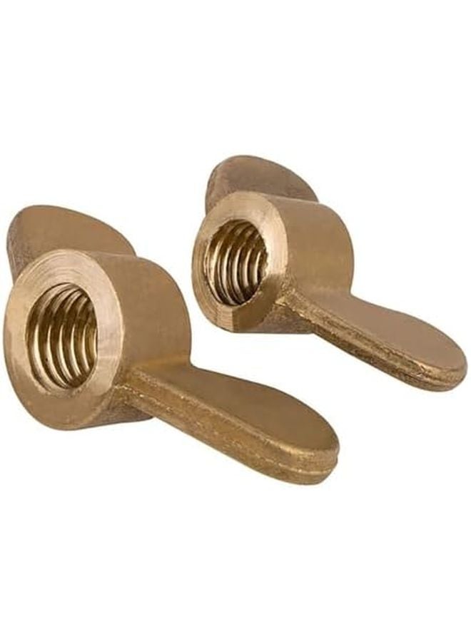 RWRAPS 10pcs M10 Brass Copper Wing Nut Butterfly Hand Tight Screw Cap - Image 3