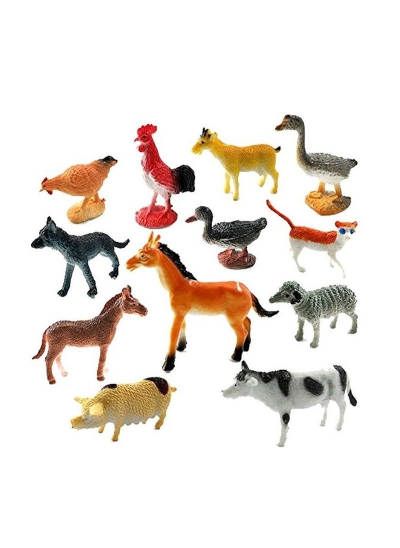 12-Piece Farm Animal Toy Set 