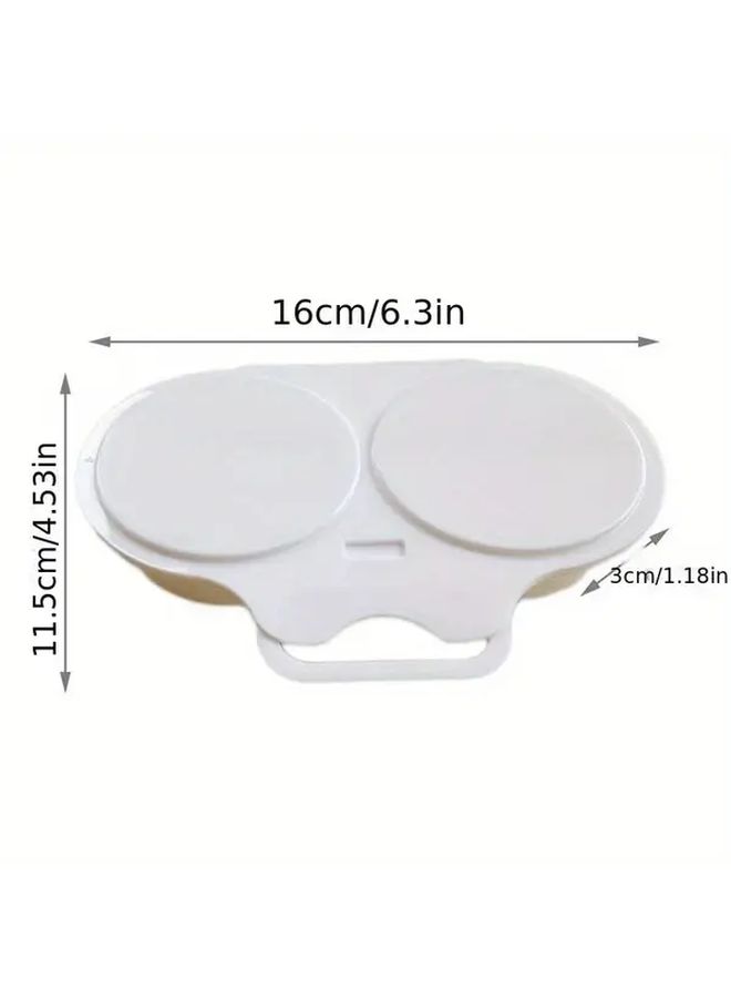White Microwave Egg Poacher Round Mold Kitchen Cooking Tool PC Polycarbonate - Image 3