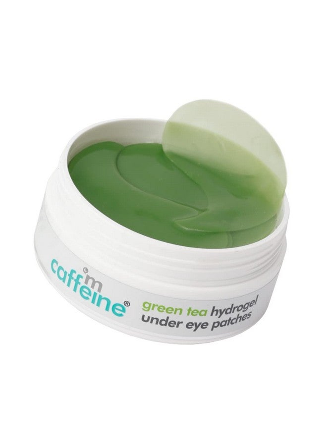 MCaffeine Green Tea Hydrogel Under Eye Patches For Dark Circle, Fine Lines & Wrinkles Reduction | Cooling Under Eye Patch Mask For Instant De-Puffing | 30 Pairs  - Image 1