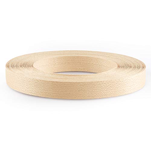 Skelang Maple 3/4" x 50' Roll Wood Veneer Edge Banding Preglued Iron-On with Hot Melt Adhesive Edgebanding Flexible Wood Tape - Image 1
