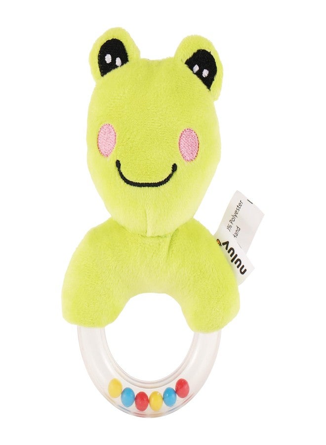 Nuluv Frog Ring Rattle Toy, Soft Toy with Rattle Sound, Ring Rattle for Babies and Infants, Develops Sight, Sound and Motor Skills, Lightweight and Portable, Non-Toxic, for Babies 3+ Months - Image 1