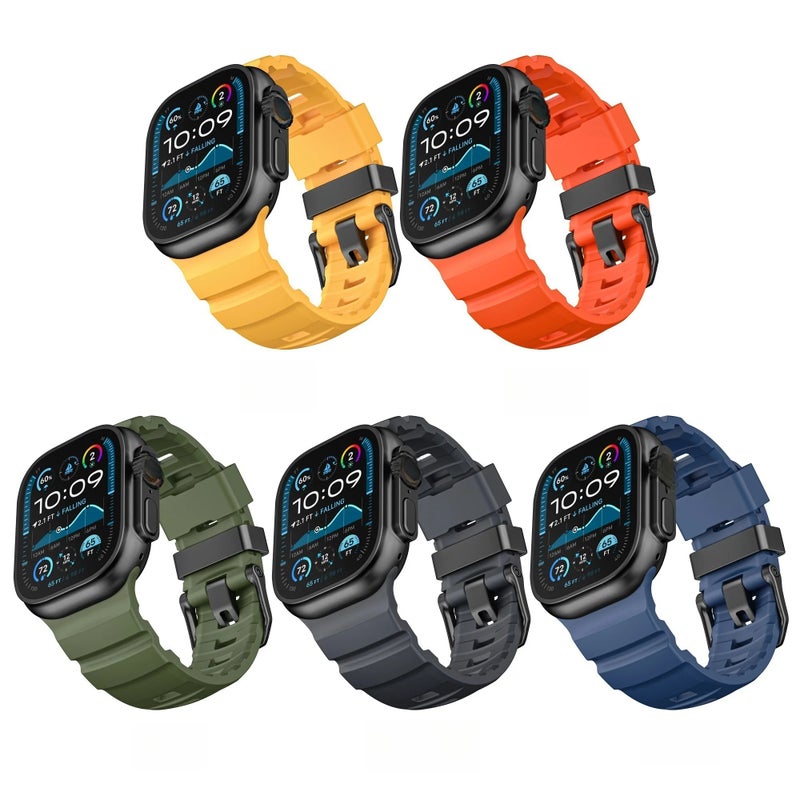 Bluejw Replacement 45mm 49mm 42mm 46mm Luxury FKM Sport Watch Band for Apple Watch Ultra Series 10 9 8 – Durable, Comfortable & Stylish Strap to Replace Your Watch Band - Image 2
