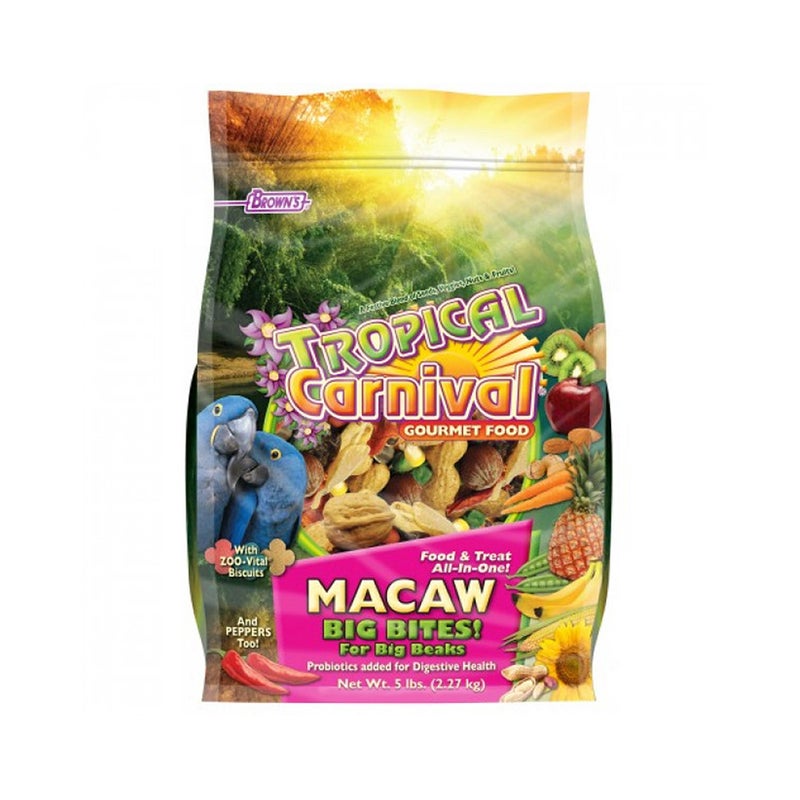 Browns Tropical Carnival Gourmet Big Bites Macaw Food - 2.27 kg