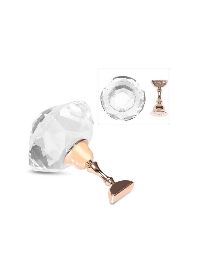 Nail Tips Stand Crystal Holder, Magnetic Practice Stand with Alloy Base for Art Nail Salon DIY and Practice Manicure - Image 4