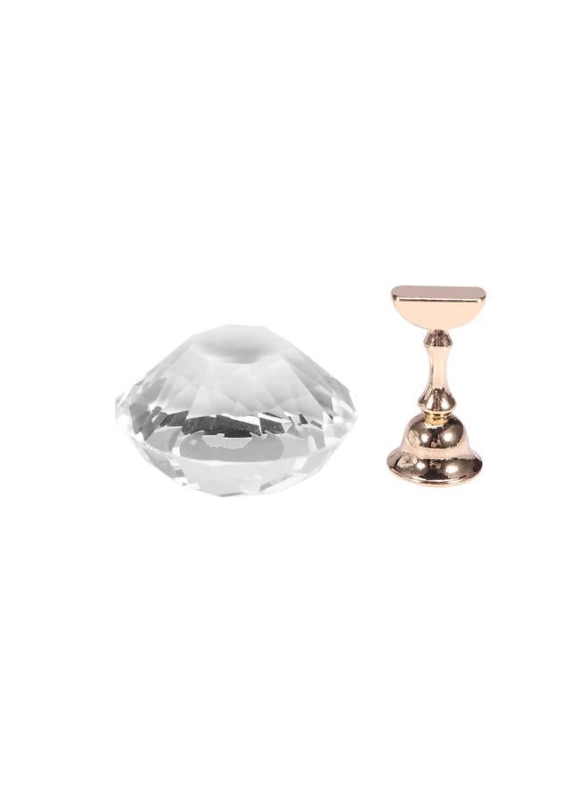 Nail Tips Stand Crystal Holder, Magnetic Practice Stand with Alloy Base for Art Nail Salon DIY and Practice Manicure - Image 3