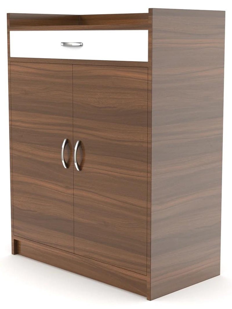 ملاذ هاوس رف أحذية من خشب الجوز - MZSR009 - 80 طول × 120 ارتفاع × 35 عرض - Image 1