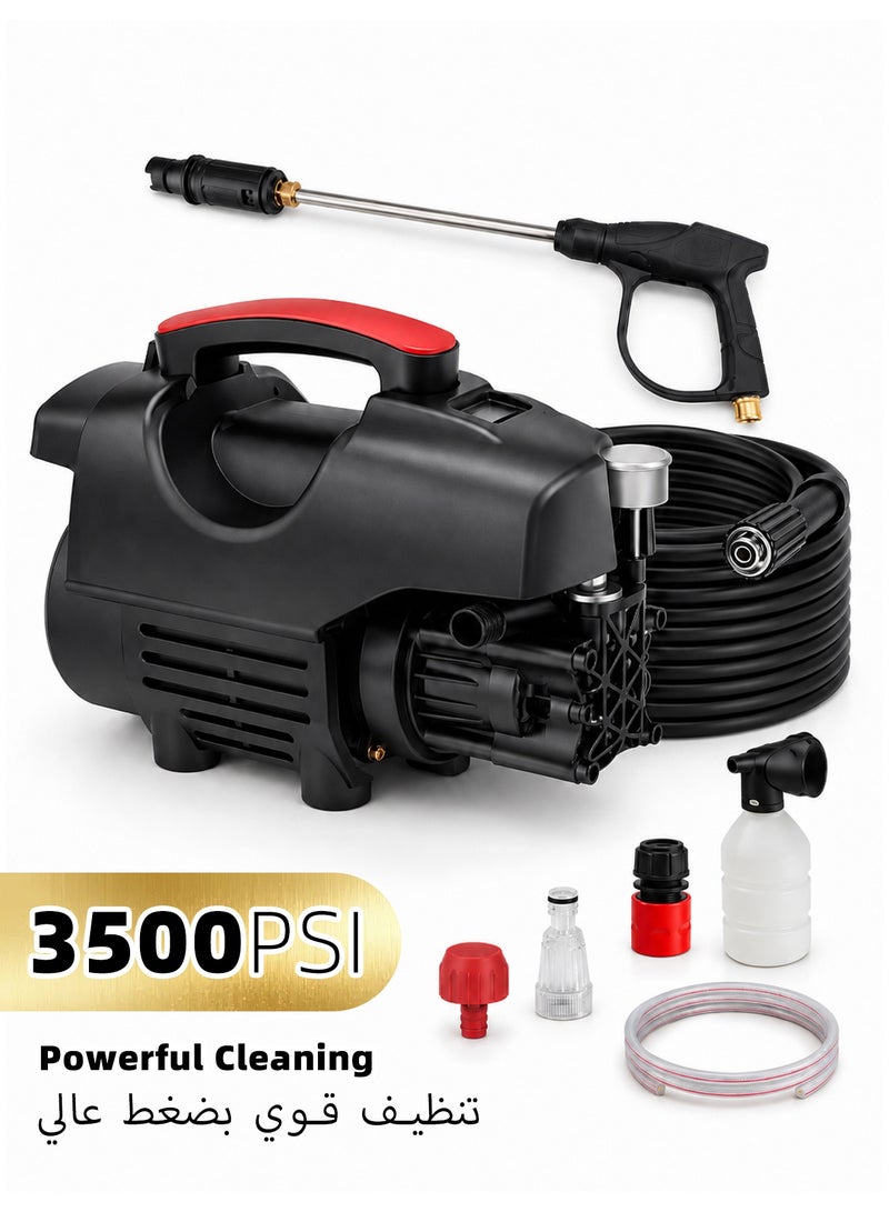 Favarey Electric Pressure Washer 3500 PSI 2000W Portable Power Washer with 32ft Hose, Foam Bottle and Detachable Spray Gun for Car Wash, Home, Patio, Driveway, Garden, Fence and Pool Cleaning - Image 1