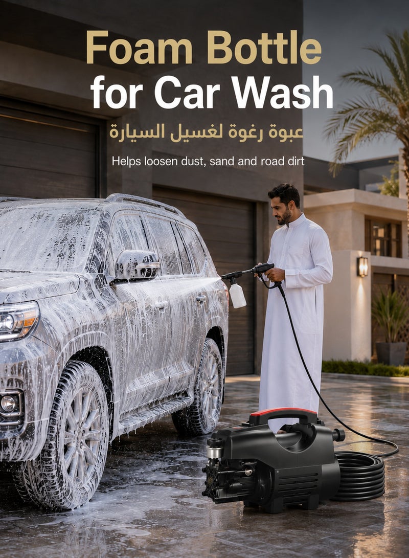 Favarey Electric Pressure Washer 3500 PSI 2000W Portable Power Washer with 32ft Hose, Foam Bottle and Detachable Spray Gun for Car Wash, Home, Patio, Driveway, Garden, Fence and Pool Cleaning - Image 3