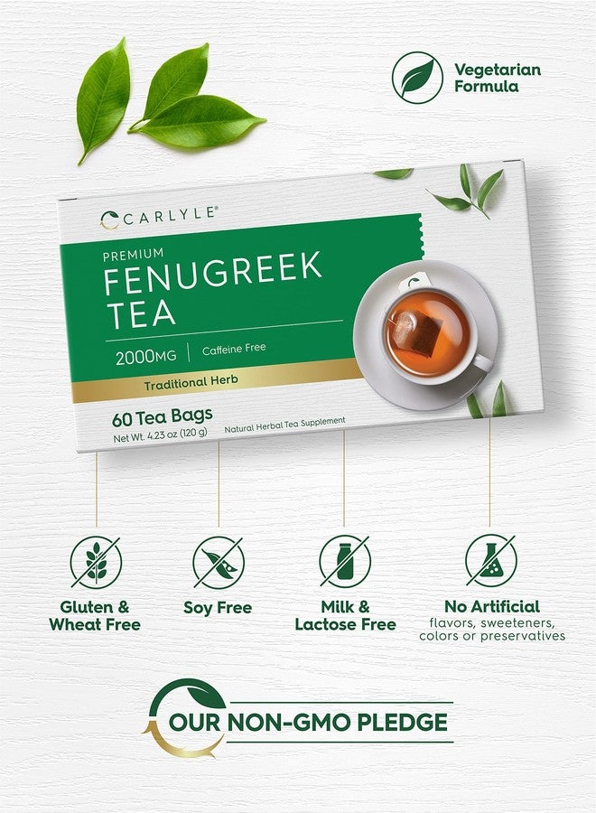 Carlyle Fenugreek Seed Tea | 60 Tea Bags | No Caffeine | Vegetarian, Non-GMO & Gluten Free Herbal Tea Supplement - Image 4