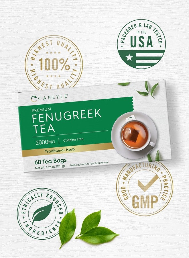 Carlyle Fenugreek Seed Tea | 60 Tea Bags | No Caffeine | Vegetarian, Non-GMO & Gluten Free Herbal Tea Supplement - Image 5