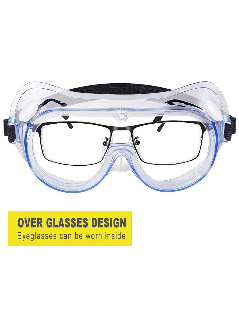 5 Pack Clear Protective Glasses Goggles Eye Safety Glasses for Construction, Shooting, Laboratory, Daily Life - Image 3