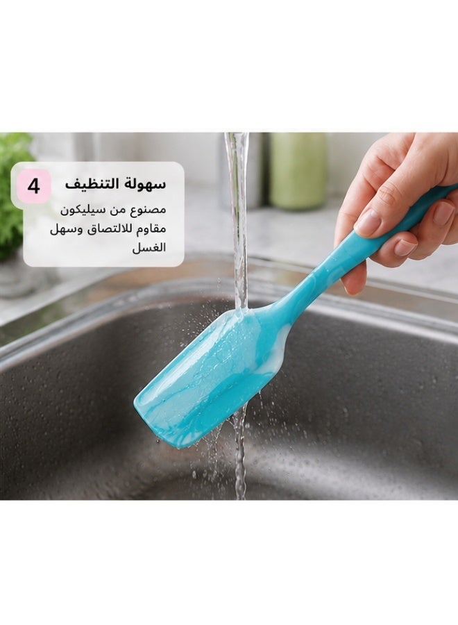 معلقة سباتولا من السيليكون, مقاومة للحرارة العالية وخالية من مادة BPA، ملعقة مطاطية مقاومة للحرارة 316 درجة مئوية للطهي والخبز والخلط - Image 5