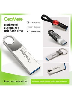 Generic USB Flash Drive Oem Custom Usb3.0 Mini USB Flash Drive Creative Metal USB Flash Drive Gift 16G USB Flash Drive Car 32G USB Flash Drive-Color:C16-second Generation-Capacity:USB3.0/128GB  - Image 2
