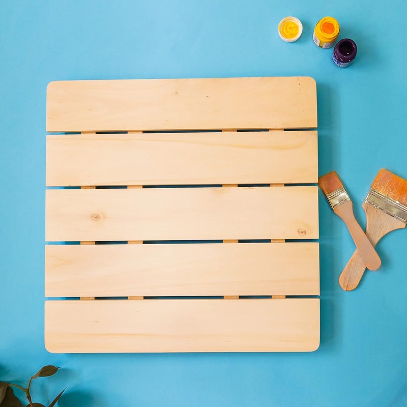IVEI Wooden DIY Blank Name Plate Base Wood Sheet Craft - Plain Wooden Board Cutouts for Painting Wooden Sheet Craft, Decoupage, Resin Art Work & Decoration (Square) - Image 3