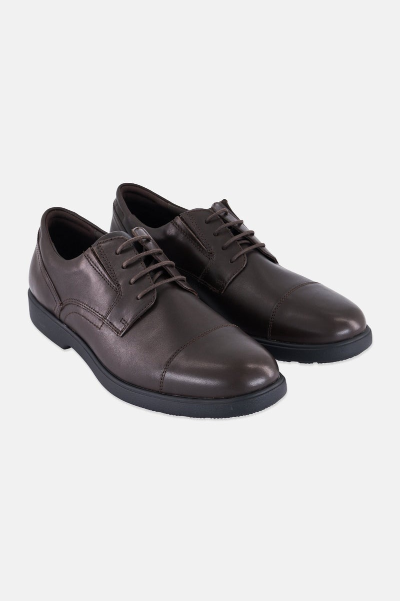 GEOX Men Spherica Ec 11 Lace Up Casual Shoes, Dark Coffee  - Image 1