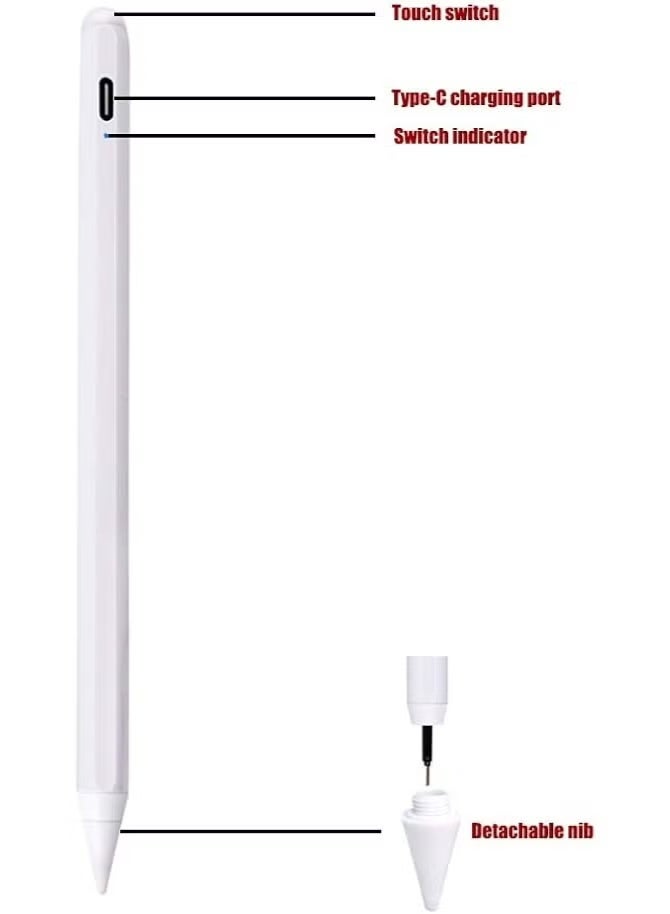 Digital Stylus Pen for iPad with Replaceable Tips, High Precision Touch Pencil for Drawing, Writing, Note Taking and Creative Work, Compatible with Multiple iPad Models - Image 4