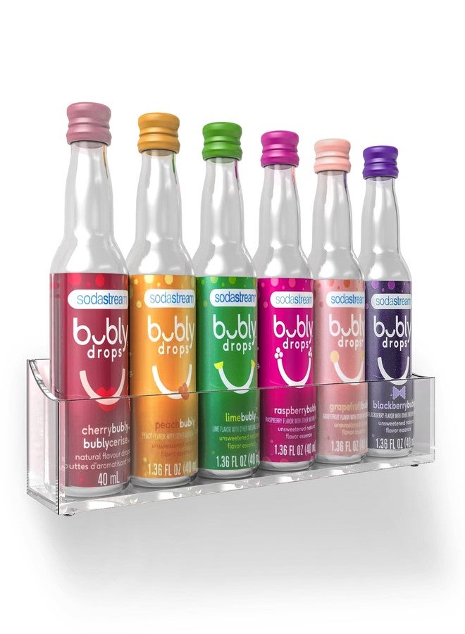 GALVANOX Acrylic Holder for SodaStream Bubly Drops - Countertop/Wall Mount Flavor Organizer (Displays 6 Bottles) - Image 1