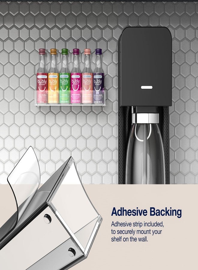 GALVANOX Acrylic Holder for SodaStream Bubly Drops - Countertop/Wall Mount Flavor Organizer (Displays 6 Bottles) - Image 3