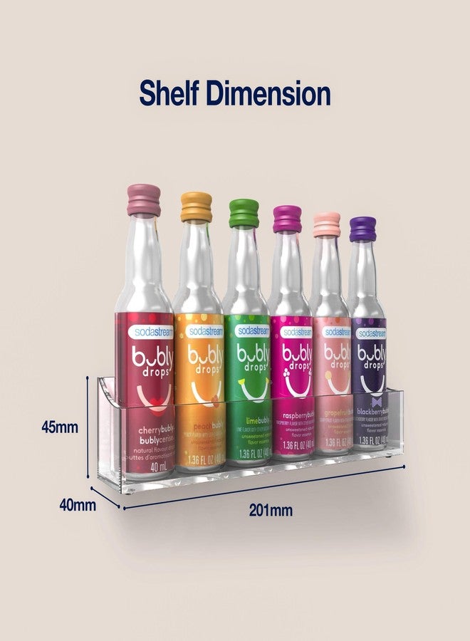 GALVANOX Acrylic Holder for SodaStream Bubly Drops - Countertop/Wall Mount Flavor Organizer (Displays 6 Bottles) - Image 4