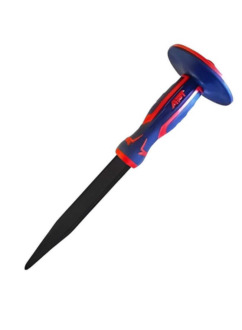 Apt Cold Pointed Chisel with Fiberglass Handle, 18 mm x 350 mm Size, Blue/Red AH20118350 - Image 1