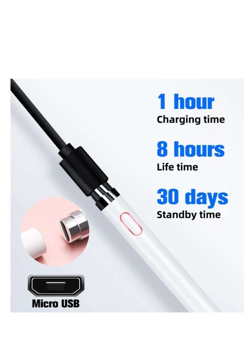 High Tech Smart Stylus Pen For iPad/ Tab/ Mediapad White - Image 3
