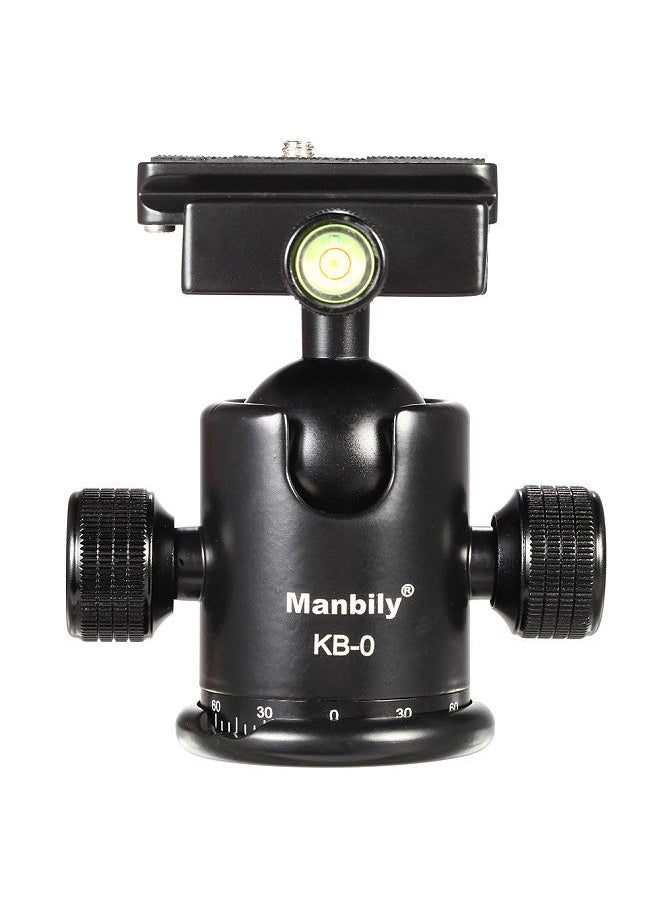 Generic - Manbily KB-0 Professional Tripod Head Camera Ball Head Panoramic Head Sliding Rail Head with 2 Built-in Spirit Levels Aluminum Alloy Max Load Capacity 15kg - Image 1