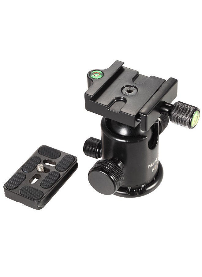 Generic - Manbily KB-0 Professional Tripod Head Camera Ball Head Panoramic Head Sliding Rail Head with 2 Built-in Spirit Levels Aluminum Alloy Max Load Capacity 15kg - Image 1