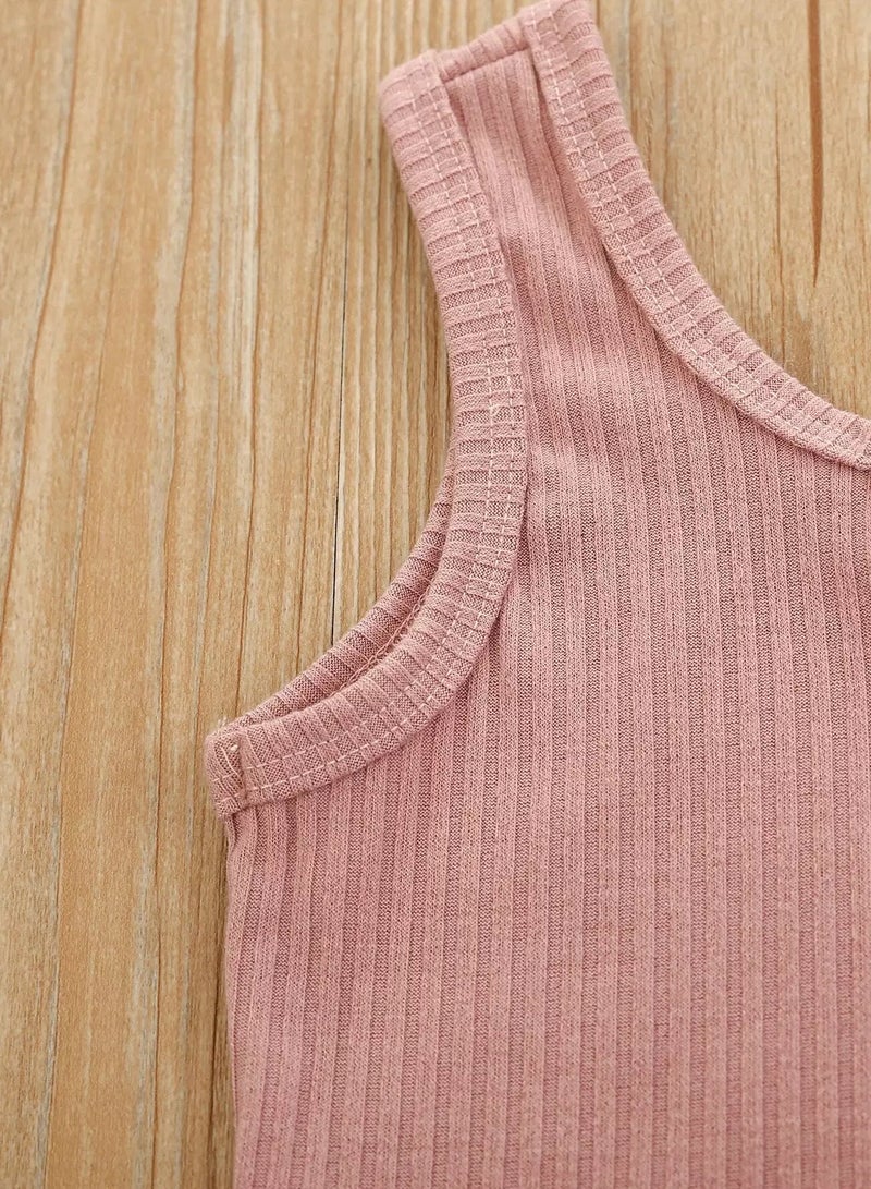 Toddler Girls Notched Lettuce Trim Tank Top - Image 3