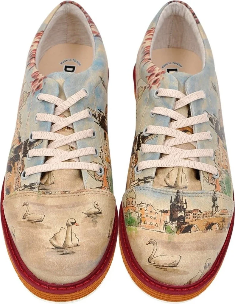 Dogo Swans On The River / Design Printed Vegan / Broke-s Women's Shoes