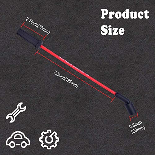 RLP Set of 8 Professional Spark Plug Wire 9748HH 8.0mm Red Compatible with Cadillac Escalade, Chevy Silverado Suburban Tahoe GMC Sierra Yukon - Image 4