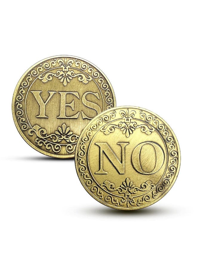 aeen Vintage YES or NO Decision Coin – Collectible Challenge Coin for Games, Gifts & Coin Collectors | Fun Coin - Image 1