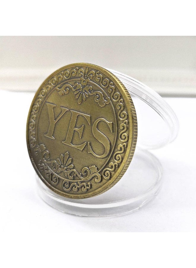 aeen Vintage YES or NO Decision Coin – Collectible Challenge Coin for Games, Gifts & Coin Collectors | Fun Coin - Image 2