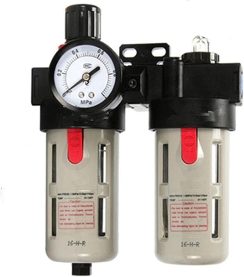 AFC1500 AFC2000 BFC2000 G1/4" Air Filter Regulator Combination Lubricator FRL Two Union Treatment oil water separation(AFC2000) - Image 2