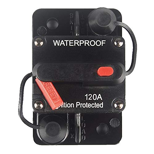 OUHL 120 Amp Circuit Breaker Manual Reset 30-250A for Car Truck Rv ATV Marine Trolling Motors Boat Vehicles,12V-48V DC (120A) - Image 1