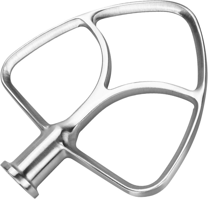أم موبيل مضرب مسطح من الفولاذ المقاوم للصدأ K45B لخلاطات KitchenAid سعة 4.5-5 كوارت ذات الرأس المائل من سلسلة Artisan & Classic من – ملحق مضرب – مضرب معجنات – ملحق خلط مضرب - آمن للغسل في غسالة الأطباق - Image 1