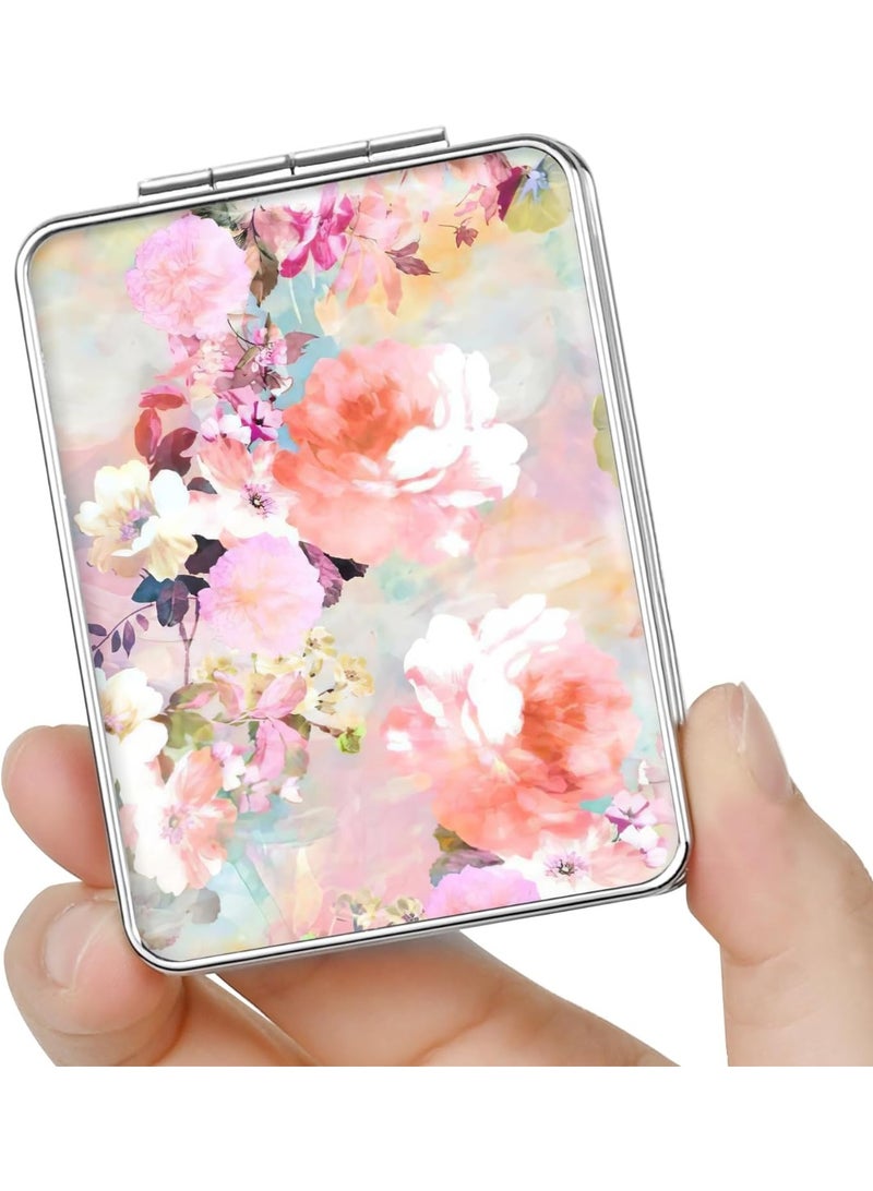 Elegant Compact Vanity Mirror - Double-Sided 1X/2X Magnifying Foldable Cosmetic Mirror | Portable Travel Makeup Mirror for Handbag, Purse, Pocket, and Wallet | Stylish PU Leather Small Mirror for Daily Beauty, Work, Business & Travel for Men and Women - Image 3