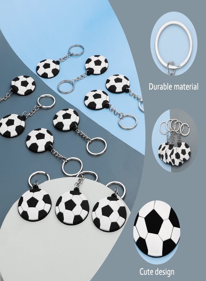 Moncinday 30PCs Soccer Party Favors Soccer Keychains for Boys Kids School Carnival Reward Soccer Themed Birthday Party Goodie Bag Fillers - Image 3