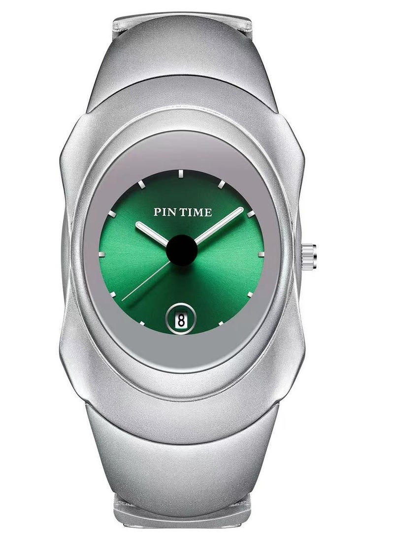 PINTIME Vintage square watch Men's and women's quartz watch  - Image 1